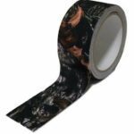 Black marble adhesive tape for home decor and craft projects, featuring a luxurious stone pattern. Perfect for adding elegance to furniture, walls, and DIY arts and crafts. Reusable and easy to install.