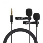 Wireless Lavalier Microphone System with Dual Mics for Smartphones and Cameras, Ideal for Video Recording, Interviews, and Live Streaming.
