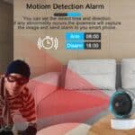 Motion detection alarm system for smart home security, IP camera with customizable alarm times, anti-theft motion sensor with app alerts, home security device, best deals LB.