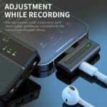 Charging electronic devices with portable power banks and earphones for on-the-go convenience.