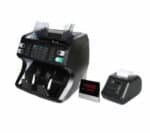 High-speed currency counting machine with UV & IR counterfeit detection, compatible with USB and LCD display, perfect for retail and banking cash management.