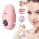 Silicone facial skin care device with digital display for skin rejuvenation and wrinkle reduction, targeting beauty and skincare enthusiasts.