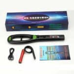 Magnet and electromagnetic wave detector kit for electronic testing and diagnostics, includes handheld device, probe, USB cable, and user manual. Ideal for electronics enthusiasts and professionals.