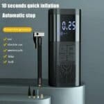 Wireless tire pressure monitor with digital display, automatic stop, suitable for cars, electric vehicles, motorcycles, bikes, and balls.
