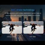 Sharper video and photo clarity with anti-shake technology using 3-Axis electronic stabilization. Better capture of fast-moving skateboard tricks without S5B, ensuring brighter, clearer images.