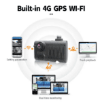 4K HD dash cam with built-in 4G GPS Wi-Fi, real-time monitoring, and remote tracking for vehicles. Perfect for enhanced security and instant footage access.