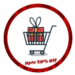 Shopping cart with gift box and colorful presents, representing hot deals and discounts at Hot Deals LB.