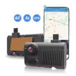 Ultra-wide angle dash cam with 4K resolution, GPS, AI driver assistance, and 4G connectivity for real-time tracking and security. Perfect for vehicle safety and monitoring on the go.