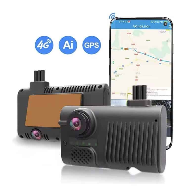 Ultra-wide angle dash cam with 4K resolution, GPS, AI driver assistance, and 4G connectivity for real-time tracking and security. Perfect for vehicle safety and monitoring on the go.