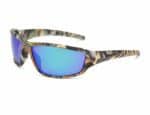 Vibrant camouflage sunglasses with blue reflective lenses perfect for outdoor activities and sun protection. Stylish outdoor eyewear from Hot Deals LB for enhanced style and safety.