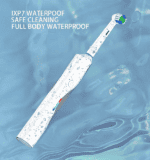 IPX7 waterproof electric toothbrush, full body waterproof electric toothbrush for deep cleaning and dental hygiene, suitable for bathroom use and travel.