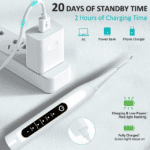 20W rechargeable electric toothbrush with fast charging, LED low-power indicator, and long-lasting battery for effective oral hygiene. Perfect for travel and daily use.