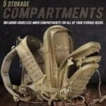 Multiple storage compartments tactical backpack for all your carrying needs, ideal for outdoor activities and travel. Durable, organized, with numerous inner pockets for convenience.