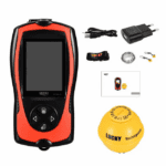 Portable GPS device with accessories including charger, lanyard, compass, and batteries, ideal for outdoor navigation and travel safety.