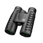 High-quality black binoculars with wide viewing angle for outdoor activities and sports events. Durable, compact, and ideal for wildlife observation and hunting. Perfect for adventurers and outdoor enthusiasts.