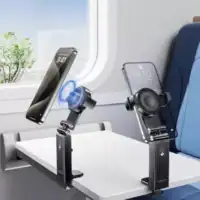 Wireless phone mounts for train travel with adjustable holders for smartphones. Perfect for safe phone access during train journeys, ensuring hands-free convenience and security.