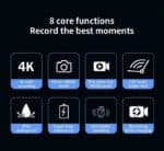 4K UHD video recording with 1800W pixel photography and 800W video pixels, featuring waterproof IP66, long endurance, anti-shake shooting, and recording during charging for ultimate security cameras.