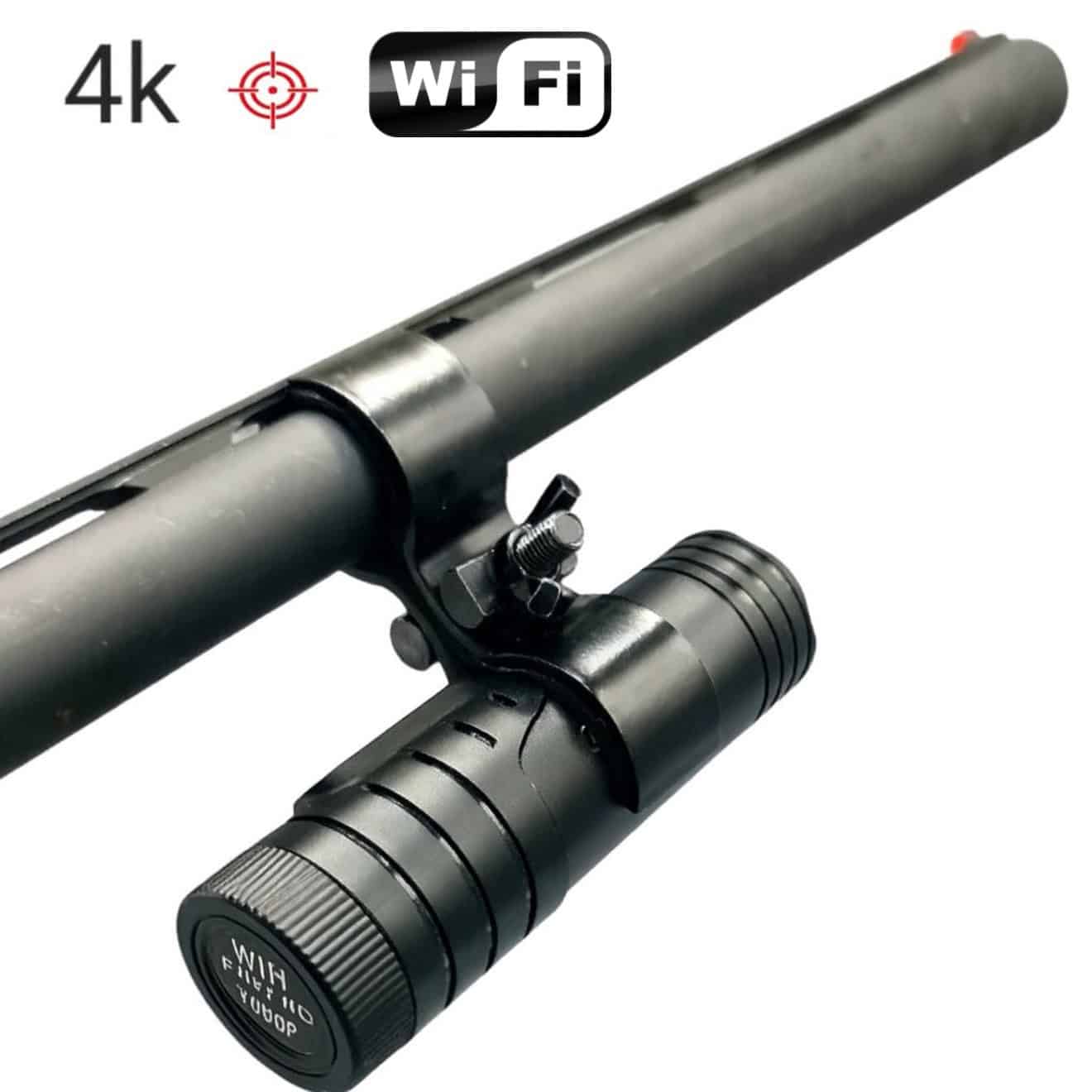 cbb48b00-eb62-4bf6-90c6-369126ed2556 High-quality black telescopic sniper rifle with scope, perfect for shooting sports, hunting, and outdoor activities. Features 4K resolution image, Wi-Fi connection, and advanced targeting system.