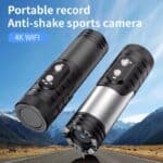 Portable anti-shake sports camera with 4K WiFi, ideal for capturing outdoor adventures with stability and high quality. Perfect for sports enthusiasts and travel lovers.