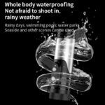 Waterproof body spray, rain-proof water resistant outdoor camera, suitable for rainy weather, ideal for swimming pools and water parks, perfect for seaside adventures and outdoor scenes.
